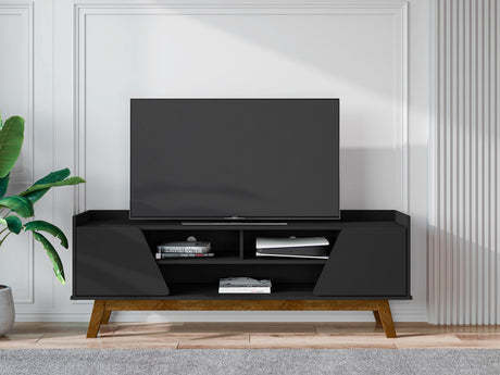 Marcus 62.99 TV Stand in Matte Black - Ornate Home