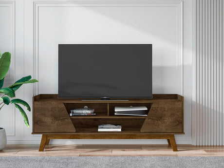 Marcus 62.99 TV Stand in Rustic Brown - Ornate Home