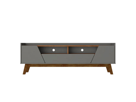 Marcus 70.86 TV Stand in Grey and Nature - Ornate Home