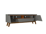 Marcus 70.86 TV Stand in Grey and Nature - Ornate Home