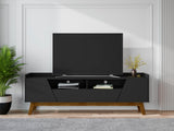 Marcus 70.86 TV Stand in Matte Black - Ornate Home