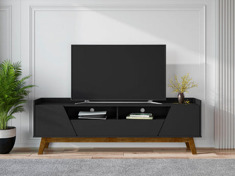 Marcus 70.86 TV Stand in Matte Black - Ornate Home