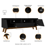 Marcus 70.86 TV Stand in Matte Black - Ornate Home