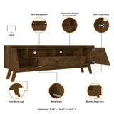 Marcus 70.86 TV Stand in Rustic Brown - Ornate Home