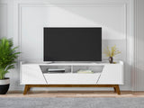Marcus 70.86 TV Stand in White - Ornate Home