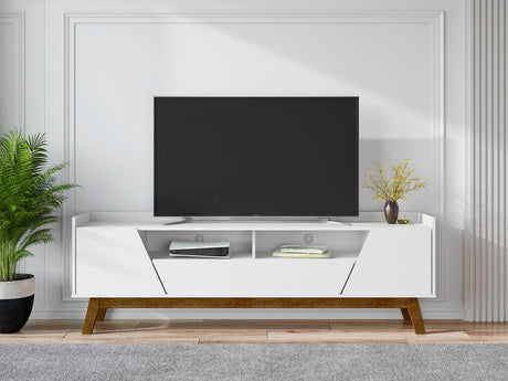 Marcus 70.86 TV Stand in White - Ornate Home