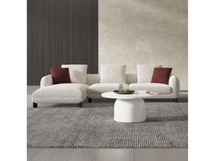 Mardi Maroon/Beige Sectional Sofa - Ornate Home