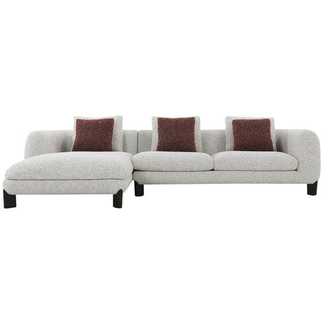 Mardi Maroon/Beige Sectional Sofa - Ornate Home