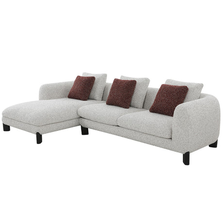 Mardi Maroon/Beige Sectional Sofa - Ornate Home