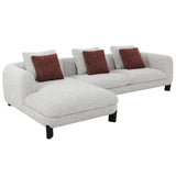 Mardi Maroon/Beige Sectional Sofa - Ornate Home