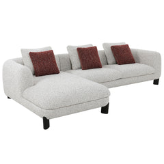 Mardi Maroon/Beige Sectional Sofa - Ornate Home