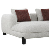 Mardi Maroon/Beige Sectional Sofa - Ornate Home