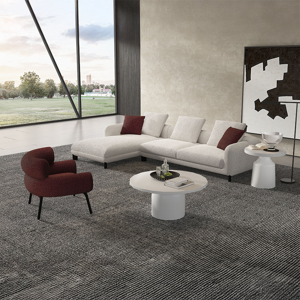Mardi Maroon/Beige Sectional Sofa - Ornate Home