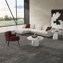 Mardi Maroon/Beige Sectional Sofa - Ornate Home
