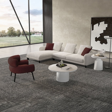 Mardi Maroon/Beige Sectional Sofa - Ornate Home