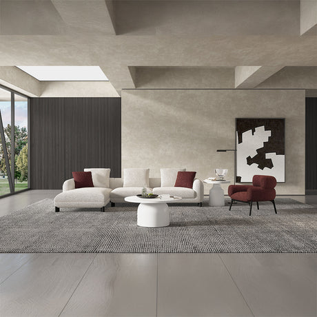 Mardi Maroon/Beige Sectional Sofa - Ornate Home