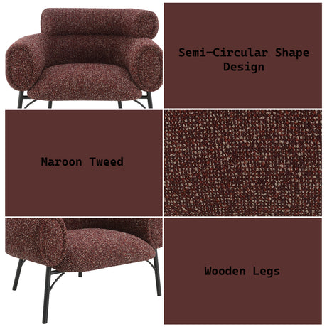 Mardi Maroon Chair - Ornate Home