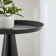 Maren Black Round Side Table - Ornate Home