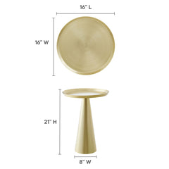 Maren Brass Round Side Table - Ornate Home