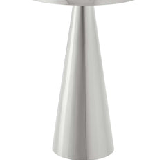 Maren Nickel Round Side Table - Ornate Home