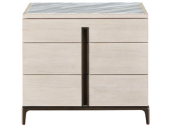Maren Silver Lining Nightstand - Ornate Home