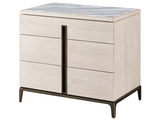 Maren Silver Lining Nightstand - Ornate Home