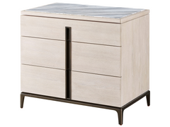 Maren Silver Lining Nightstand - Ornate Home