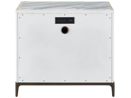 Maren Silver Lining Nightstand - Ornate Home