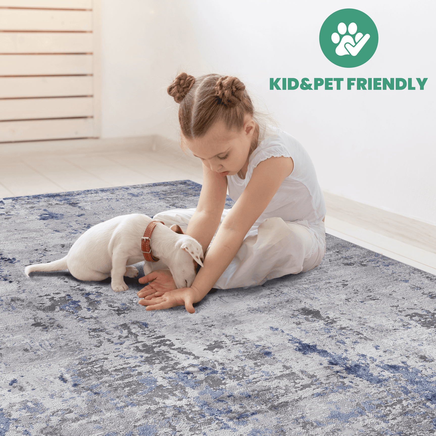 Marfi Non-Shedding Indoor Area Rug 5' x 7' - Ornate Home