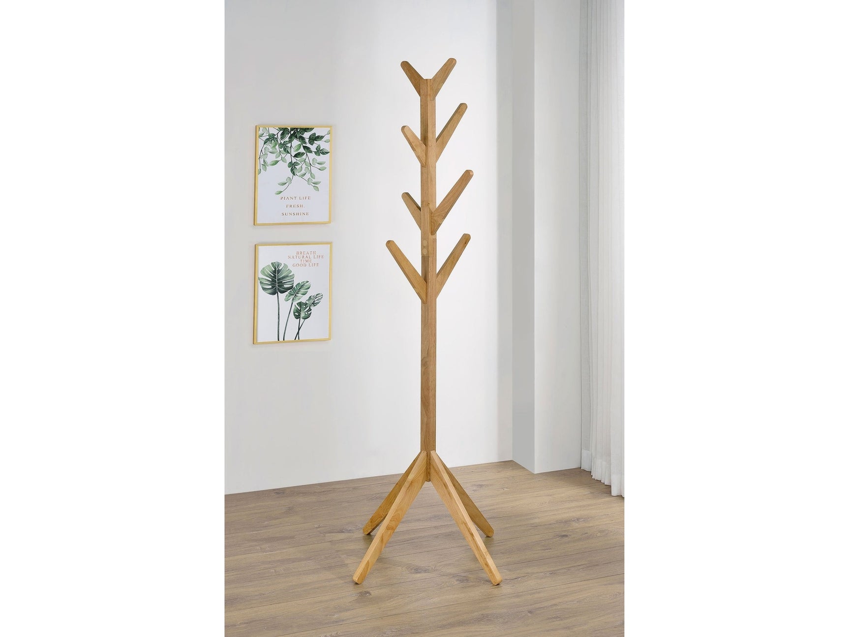 Margaret Natural Oak Coat Rack - Ornate Home