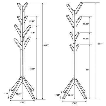 Margaret Natural Oak Coat Rack - Ornate Home