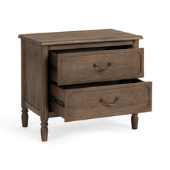 Margaux Toasted Chestnut 2-Drawer Nightstand