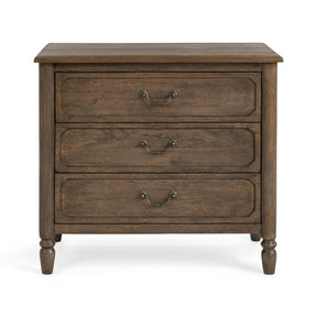 Margaux Toasted Chestnut 3-Drawer Nightstand