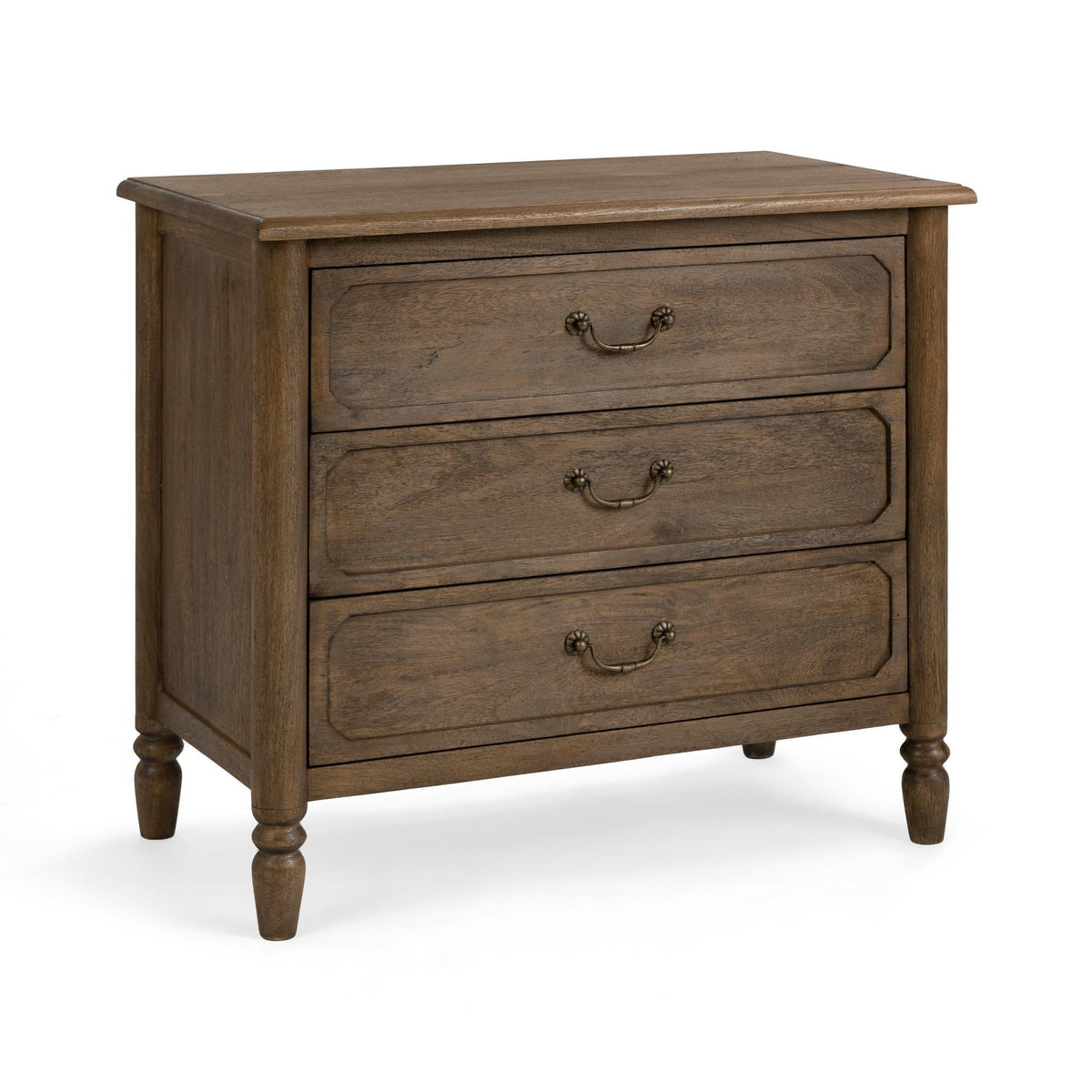 Margaux Toasted Chestnut 3-Drawer Nightstand