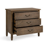Margaux Toasted Chestnut 3-Drawer Nightstand