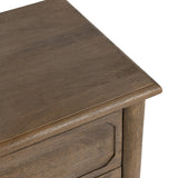 Margaux Toasted Chestnut 3-Drawer Nightstand