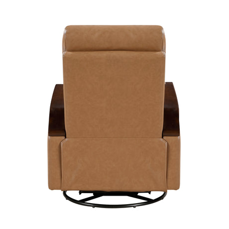 Margerie Camel Swivel Glider Reclining Chair - Ornate Home