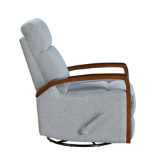 Margerie Gray Swivel Glider Reclining Chair - Ornate Home