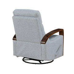 Margerie Gray Swivel Glider Reclining Chair - Ornate Home