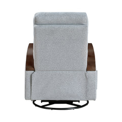 Margerie Gray Swivel Glider Reclining Chair - Ornate Home