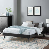 Margo Black Wood Queen Platform Bed Frame - Ornate Home