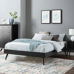 Margo Black Wood Queen Platform Bed Frame - Ornate Home
