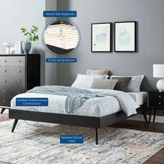 Margo Black Wood Queen Platform Bed Frame - Ornate Home