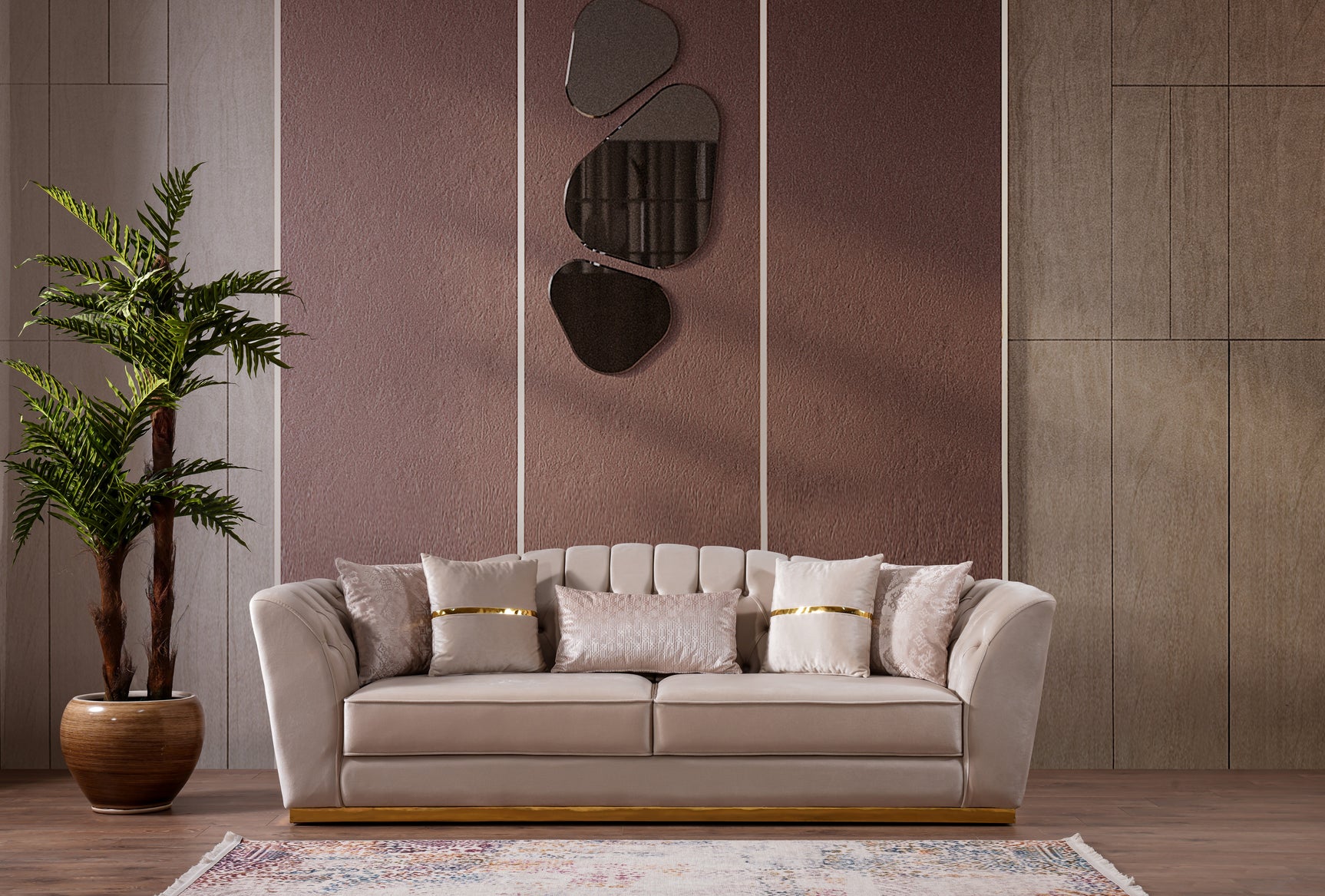 Margo Cream Living Room Set - Ornate Home