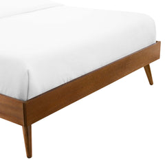 Margo Walnut Wood Queen Platform Bed Frame - Ornate Home