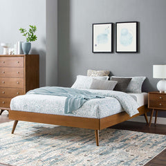 Margo Walnut Wood Twin Platform Bed Frame - Ornate Home