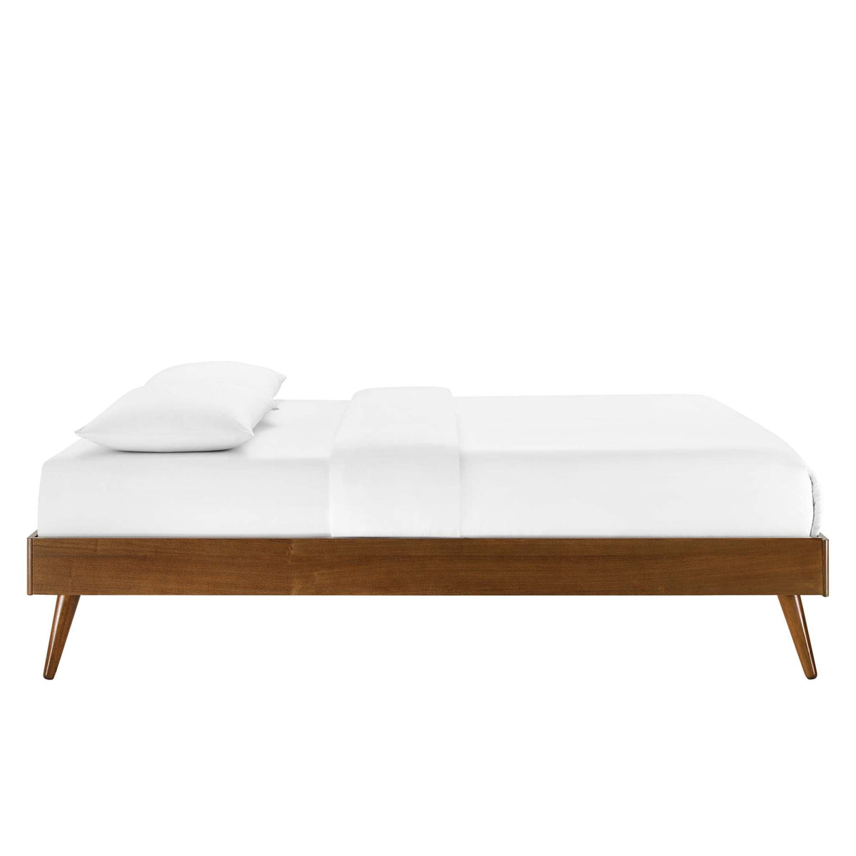 Margo Walnut Wood Twin Platform Bed Frame - Ornate Home