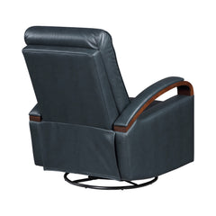 Margot Dark Blue Swivel Glider Reclining Chair - Ornate Home