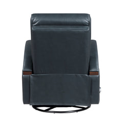 Margot Dark Blue Swivel Glider Reclining Chair - Ornate Home