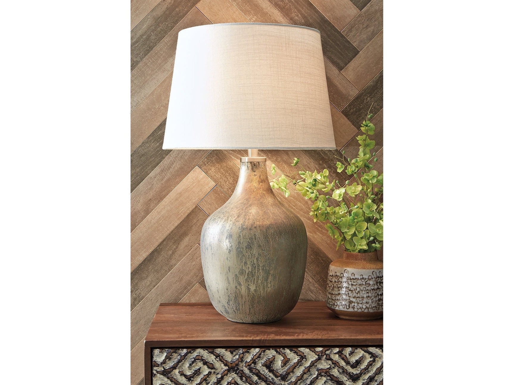 Mari Gray/Gold Table Lamp (Set of 2) (Online Special Price) - Ornate Home